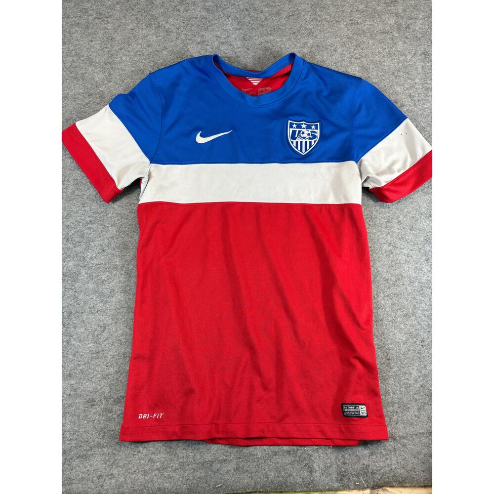 2014 USA World Cup Nike Football Shirt Soccer Jersey Mens S Red Blue Sportswear